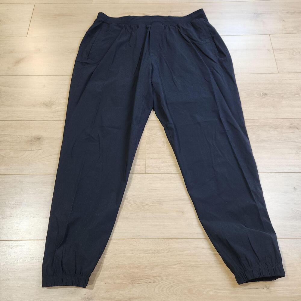 Lululemon Surge Jogger Mens XXL Black Reflective Zip Running Athletic